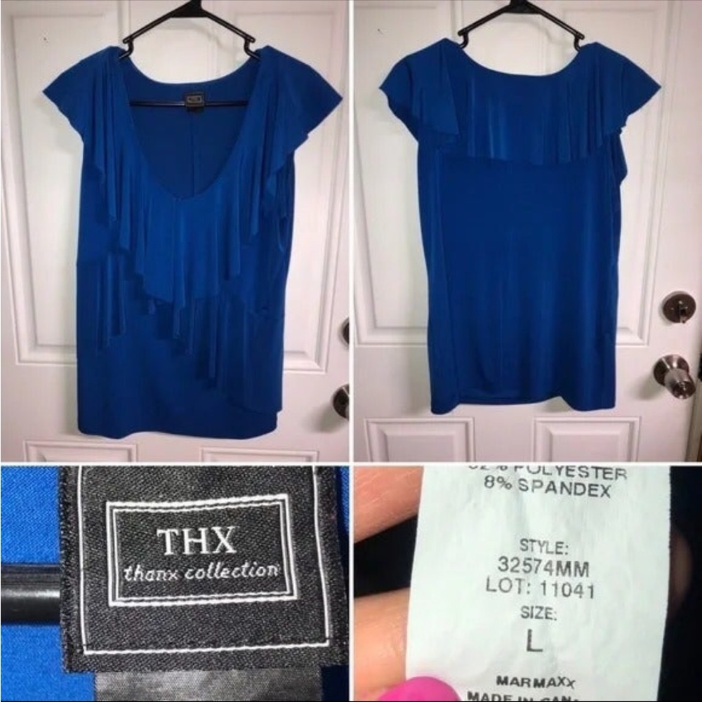 ladies blue blouse